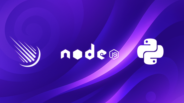 Meteor, Node and Python logos